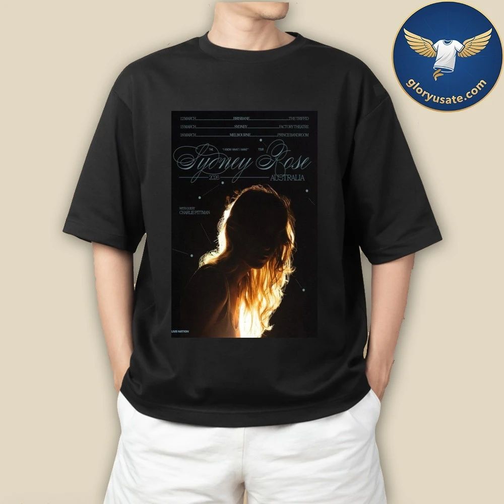 Sydney Rose Tour Australia 2026 Poster Shirt
