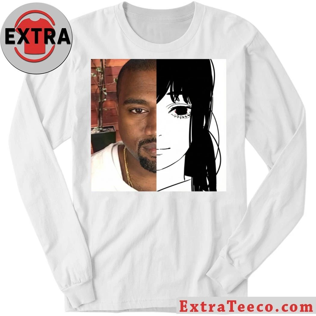 Famous American rapper Kanye West and the character Makima from the Chainsaw Man series Goofyahhtees Ye X Asa Shirt