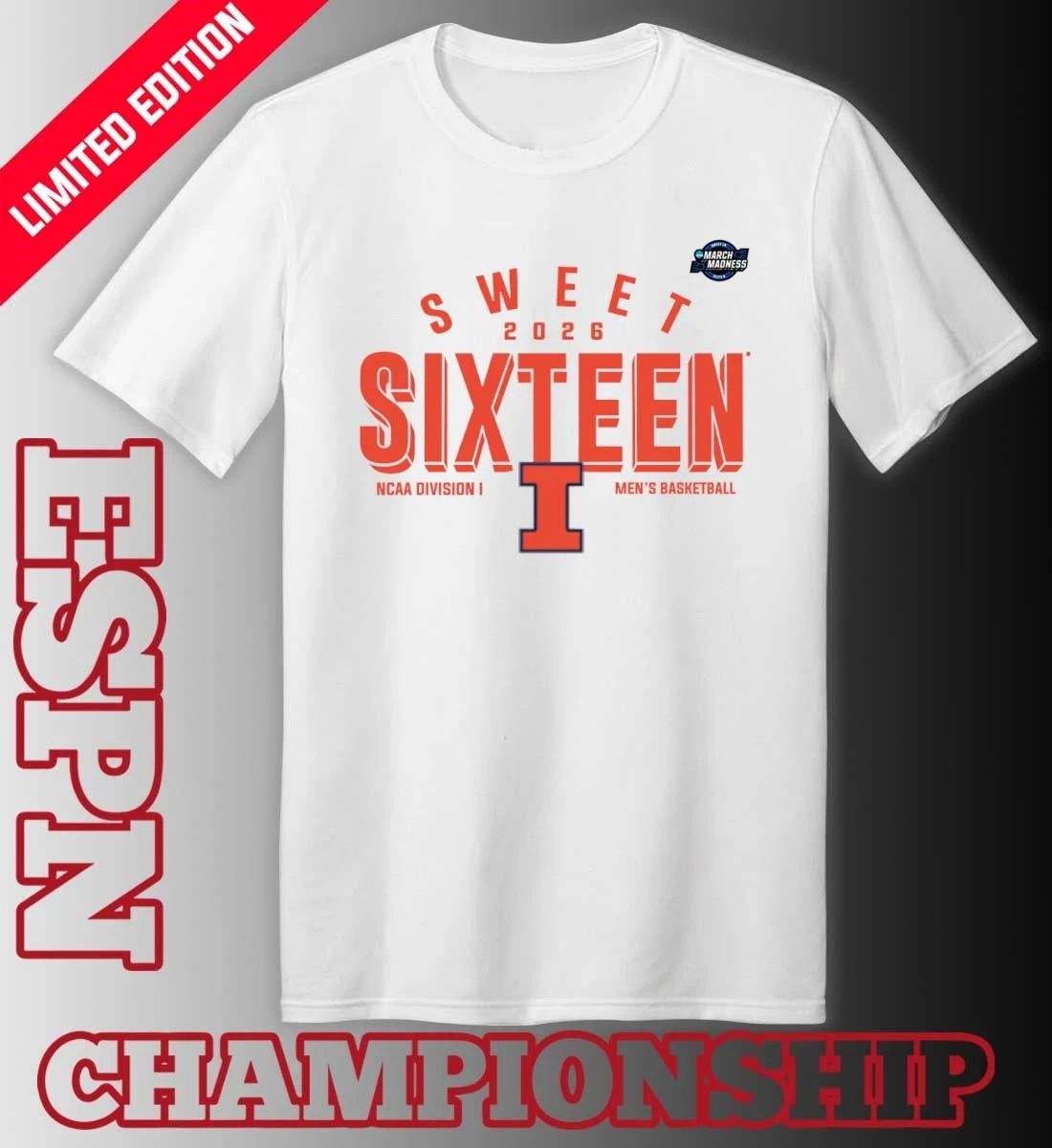 Sweet 16 Illinois Fighting Illini 2026 NCAA Men’s Basketball T-Shirt