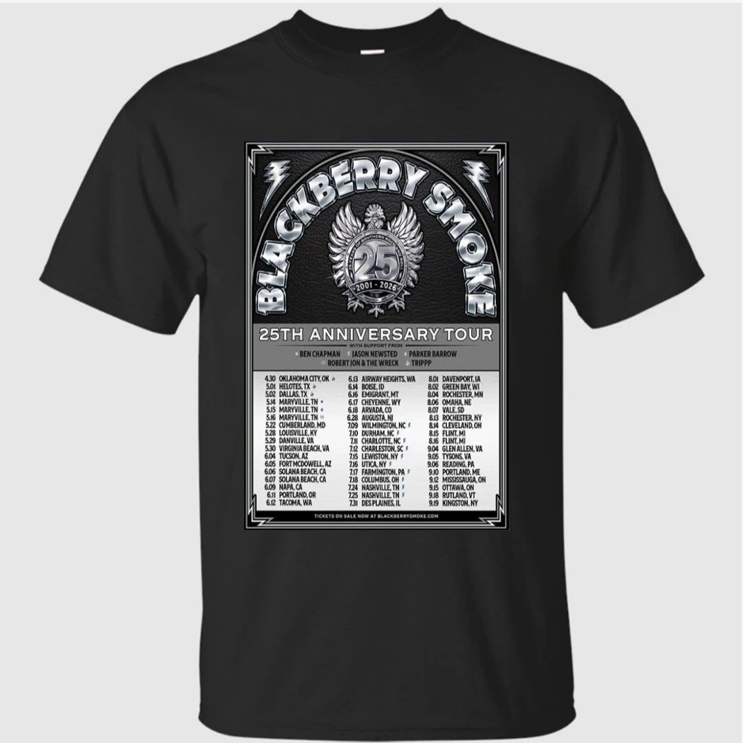 Blackberry Smoke Tour Summer 25th Anniversary 2026 Poster Shirt