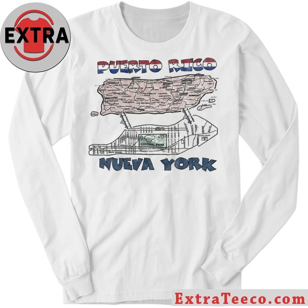 Original Puerto Rico Nueva York Map 2026 Tee Shirt