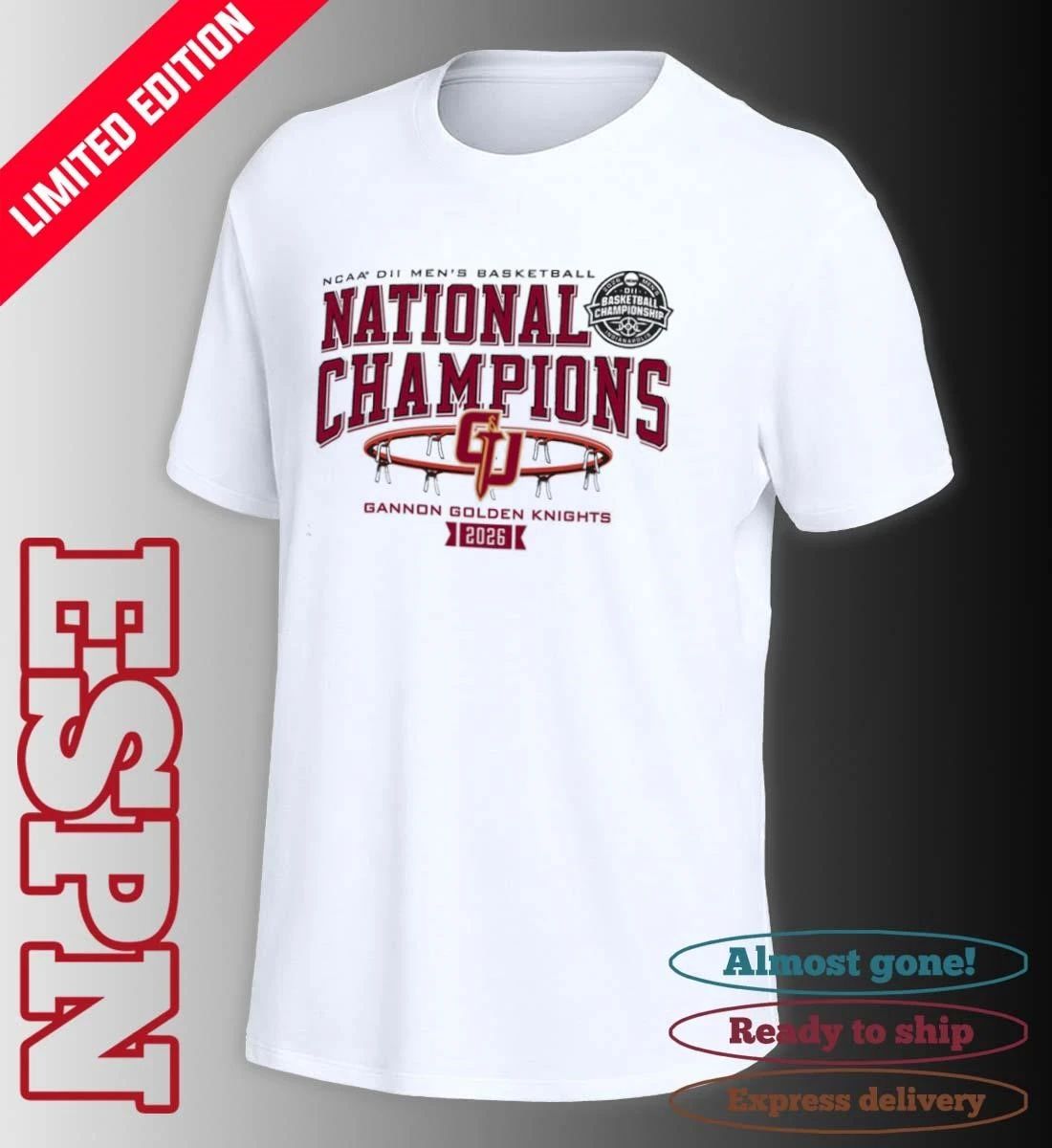 DII Men’s Basketball Champions 2026 Gannon University Shirt