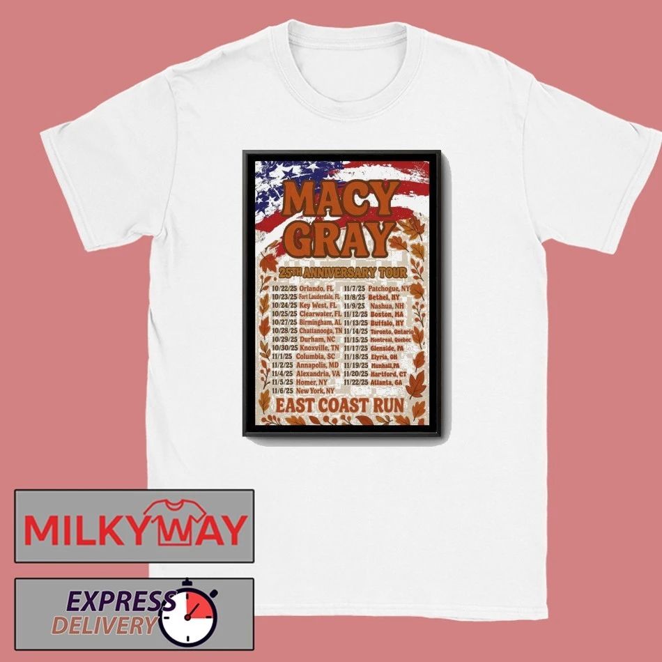 2025 Macy Gray 25th Anniversary East Coast Run Poster shirt