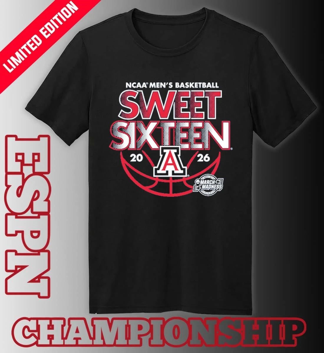 Sweet Sixteen 2026 Arizona Men’s Basketball Shirt