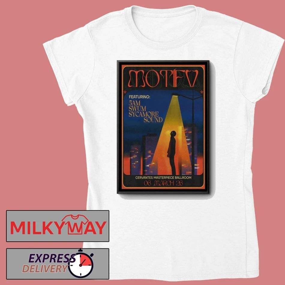 Motifv Mar 6 2026 Cervantes’ Masterpiece Ballroom Denver CO Poster shirt