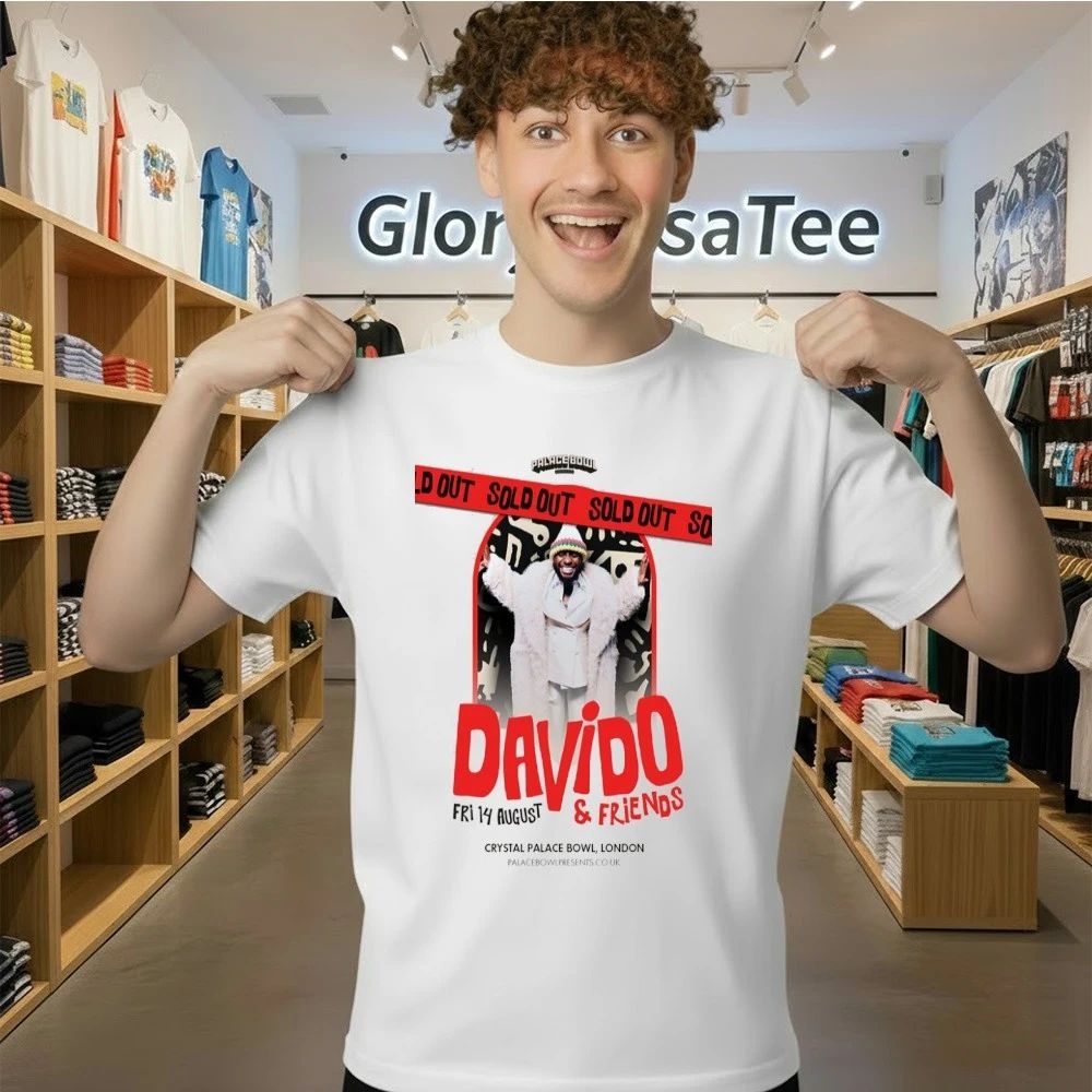 Davido Aug 14 2026 Crystal Palace Bowl London UK Tour Poster Shirt
