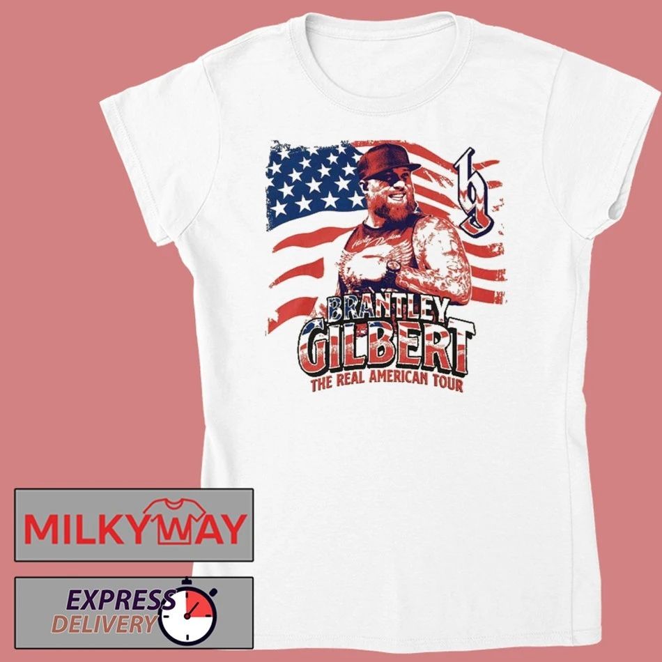 Brantley Gilbert The Real American Tour 2026 Schedule Dates Two Sided T-Shirt