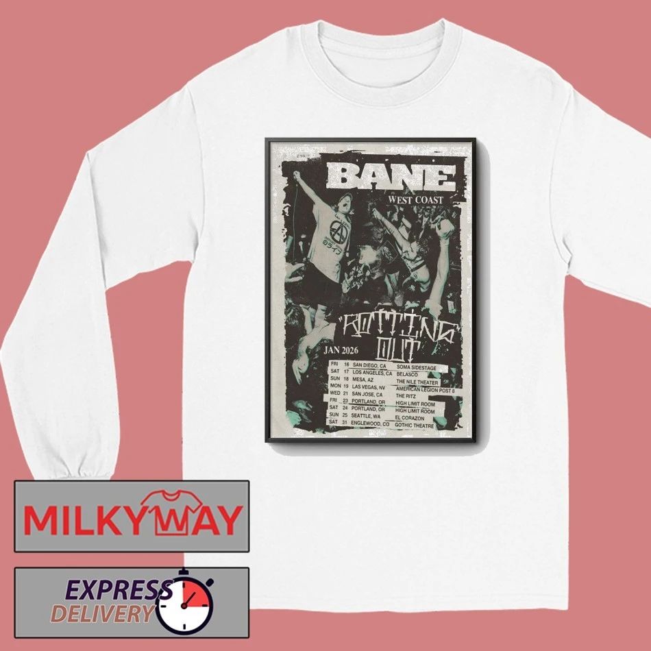 BANE West Coast 2026 Shows Poster shirt