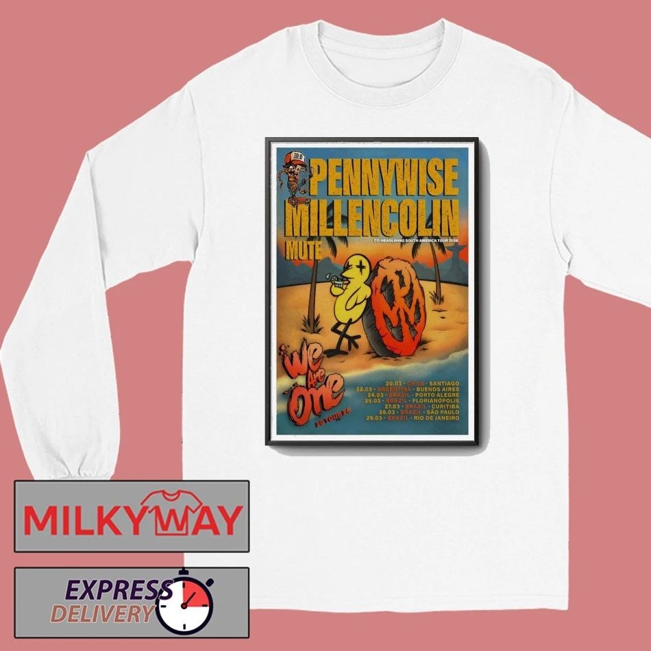 Pennywise Millencolin 2026 Co-Headlining South America Tour Poster shirt