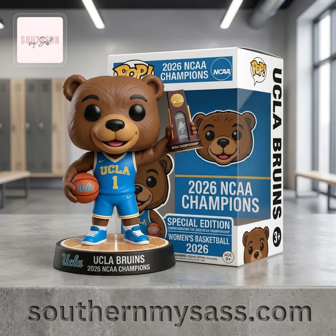 UCLA Bruins 2026 NCAA Women’s Basketball Champions Pop Figure Doll