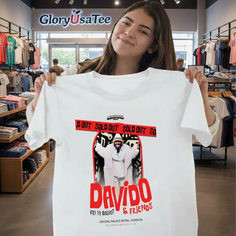 Davido Aug 14 2026 Crystal Palace Bowl London UK Tour Poster Shirt