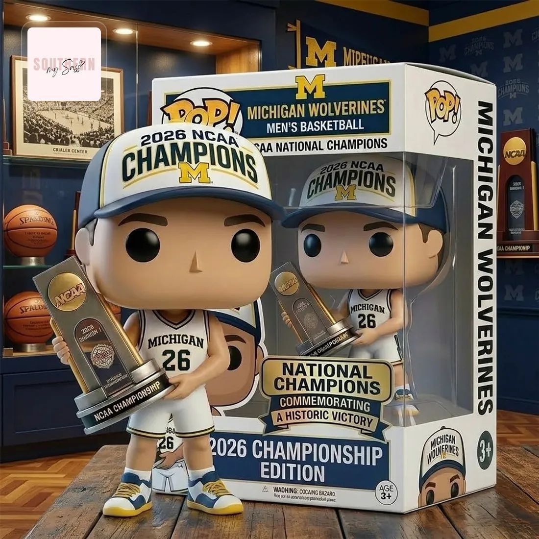 Michigan Wolverines 2026 NCAA National Champions Commemorative Pop Figure Doll