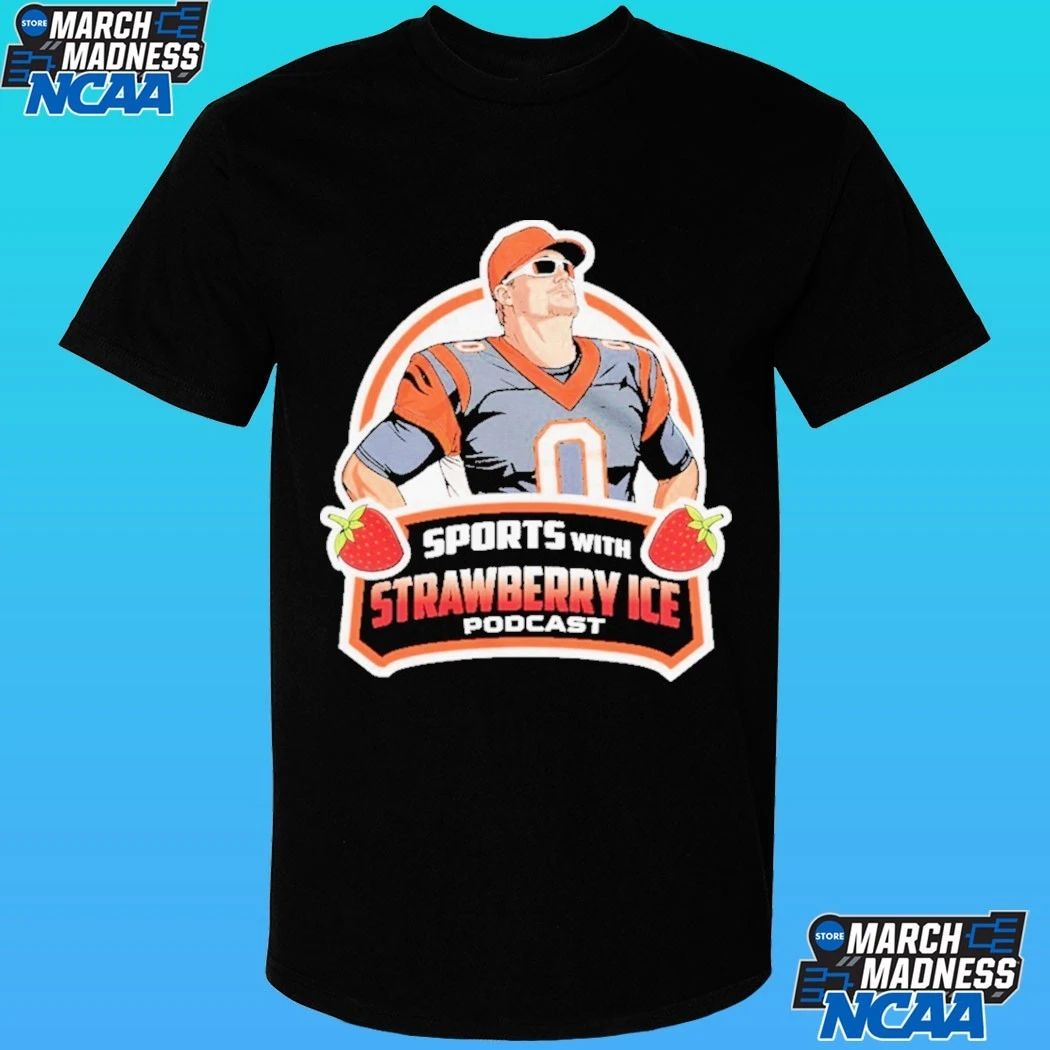 Football Sports With Strawberry Ice Podcast Shirt