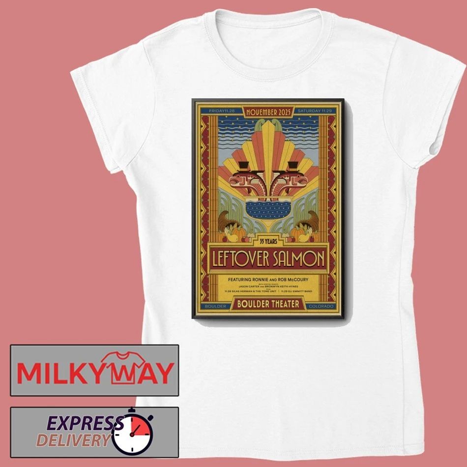 Leftover Salmon 11 28-11 29 2025 Boulder CO Poster shirt