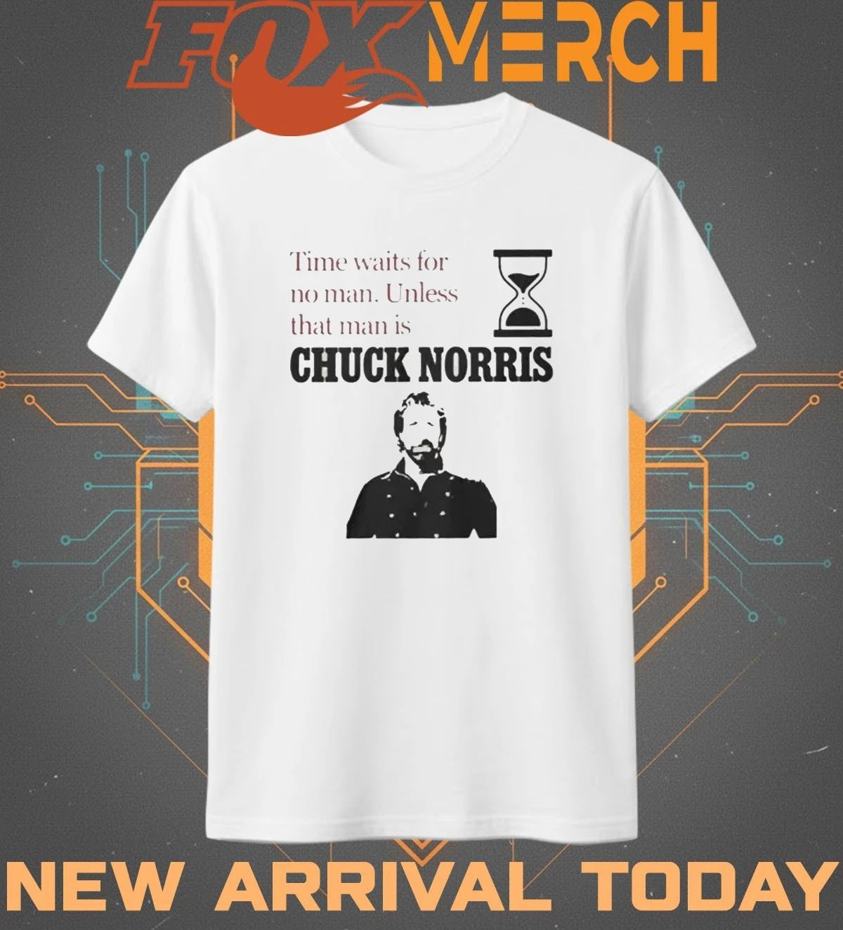 Time waits for no man unless that man is Chuck Norris t-shirt