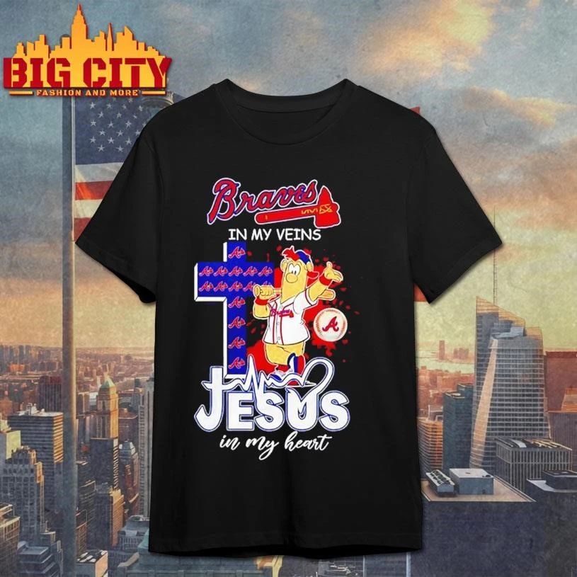 Braves In My Veins Jesus In My Heart mascot Shirt