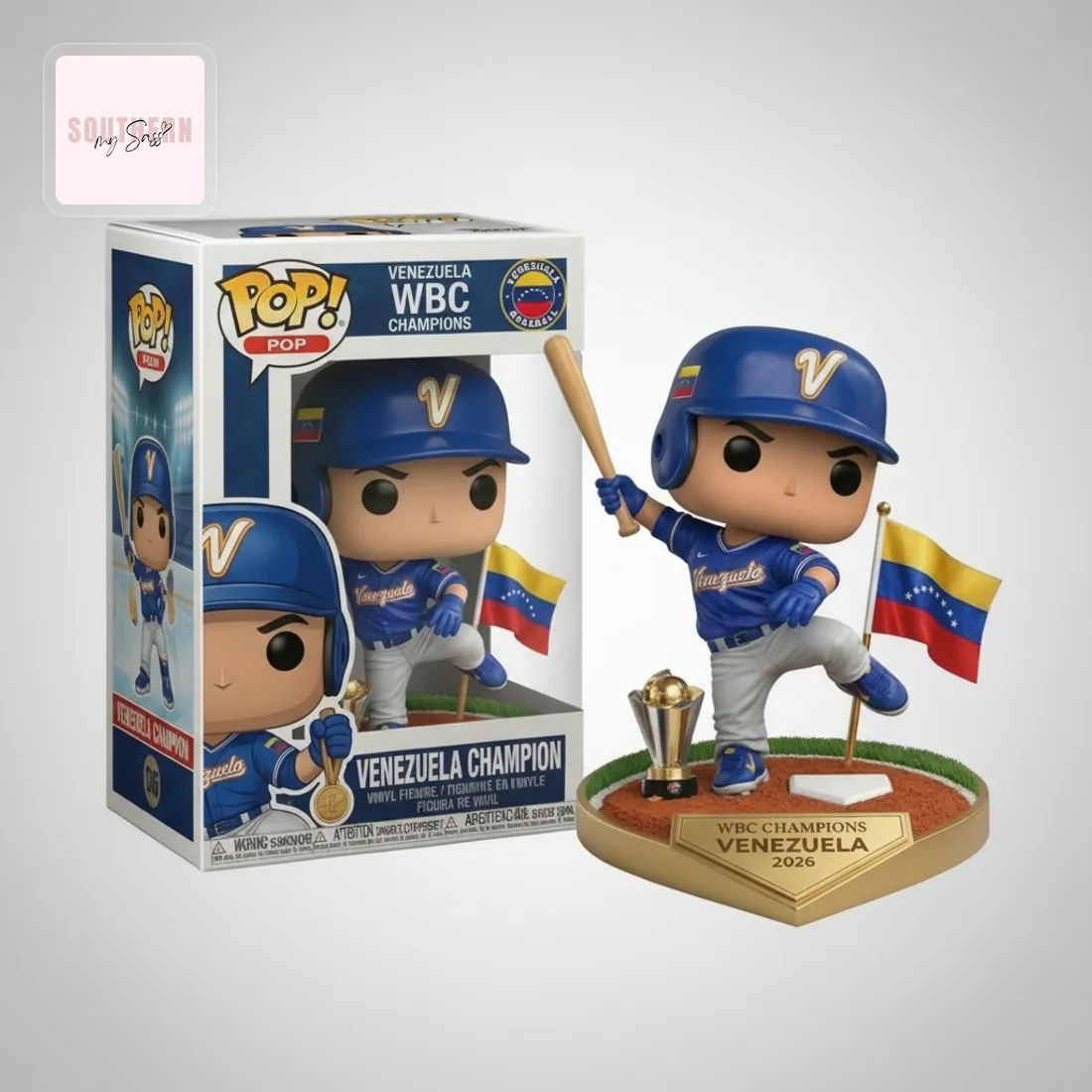 Venezuela WBC Champions 2026 Baseball Pop Figure Doll