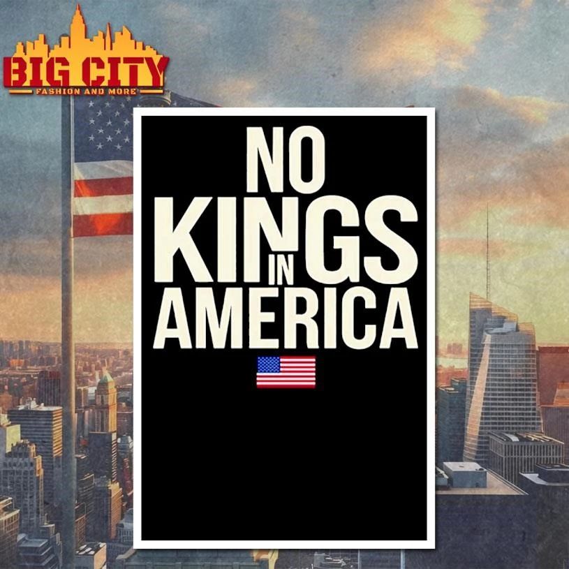 No Kings In America Flag Graphic Shirt