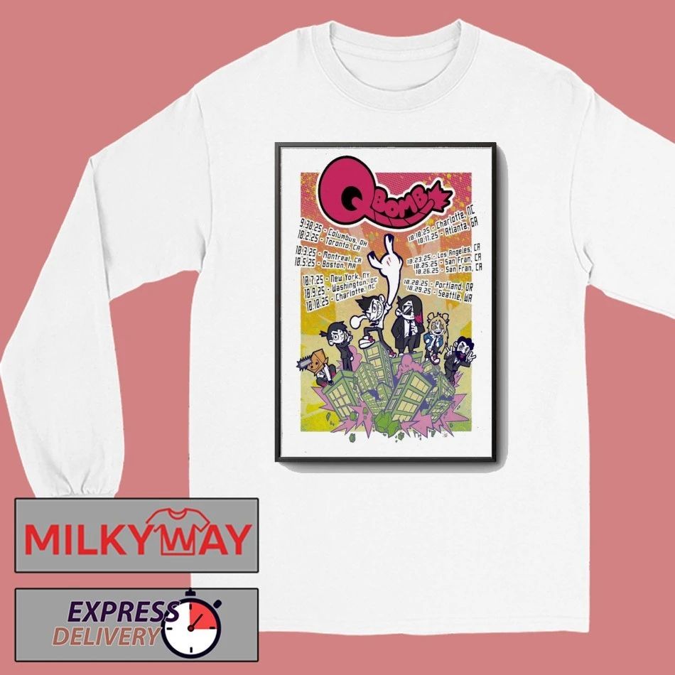 Qbomb Band Sep + Oct 2025 Tour Poster shirt