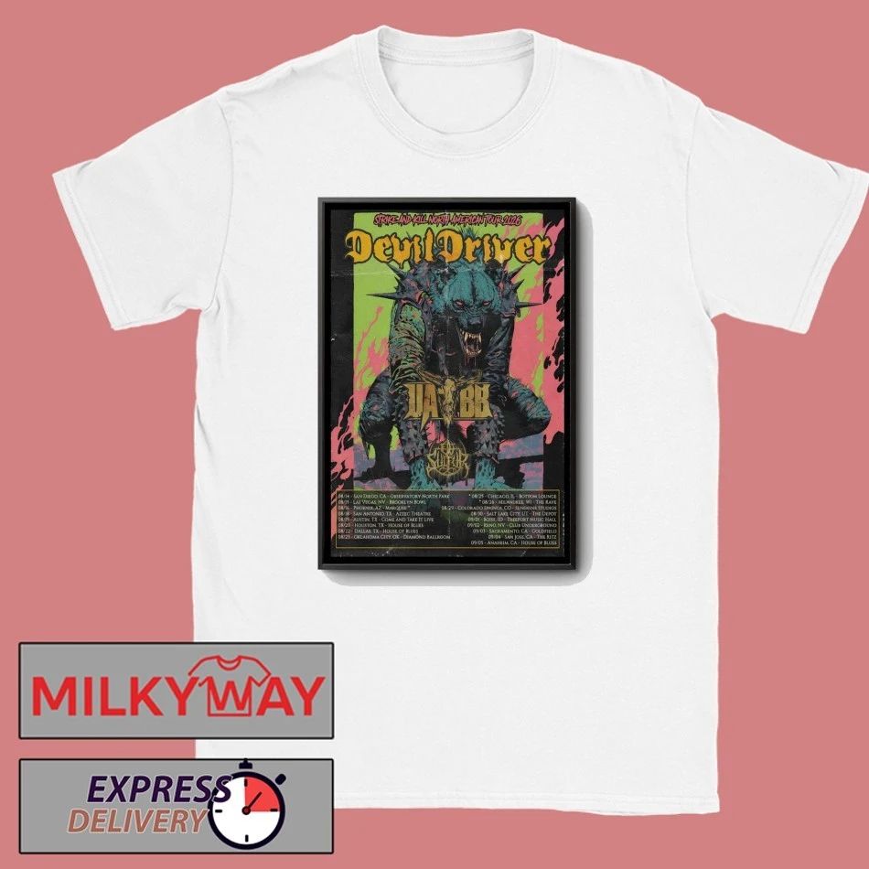 DevilDriver Strike And Kill North American Tour 2026 Poster shirt