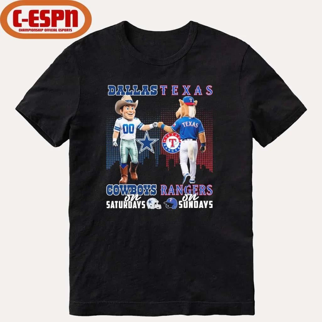 Mascot Dallas Cowboys On Saturdays And Texas Rangers On Sundays Shirt