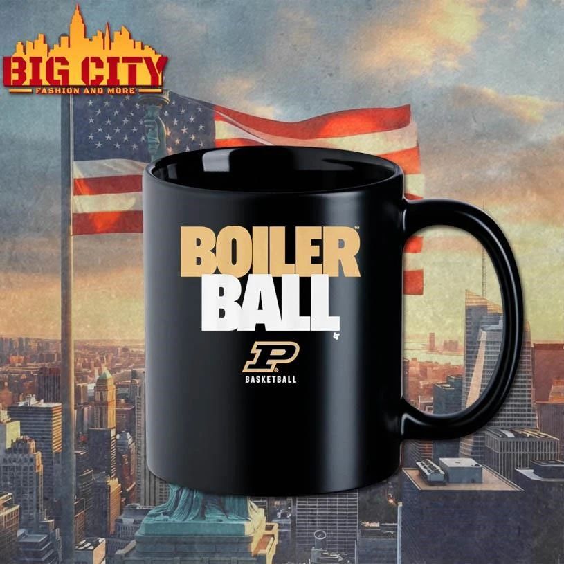 Boiler Ball Text Stack P Basketball Graphic Shirt