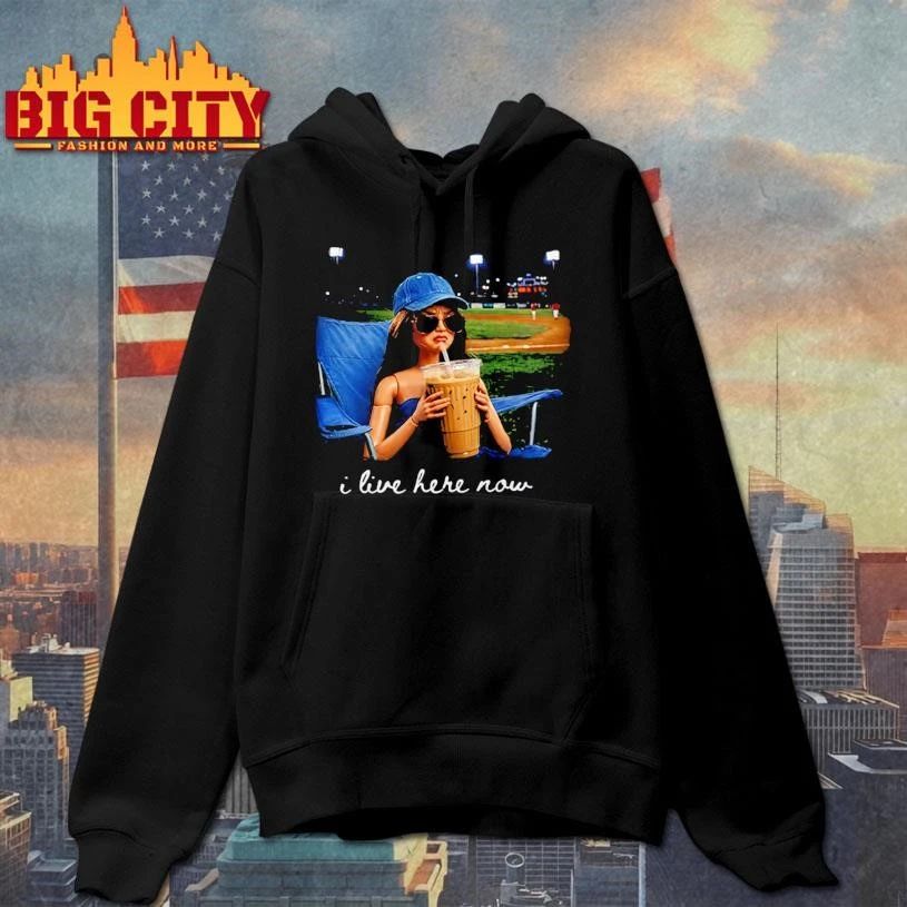 I Live Here Now Doll Funny Ballfield Dark Shirt
