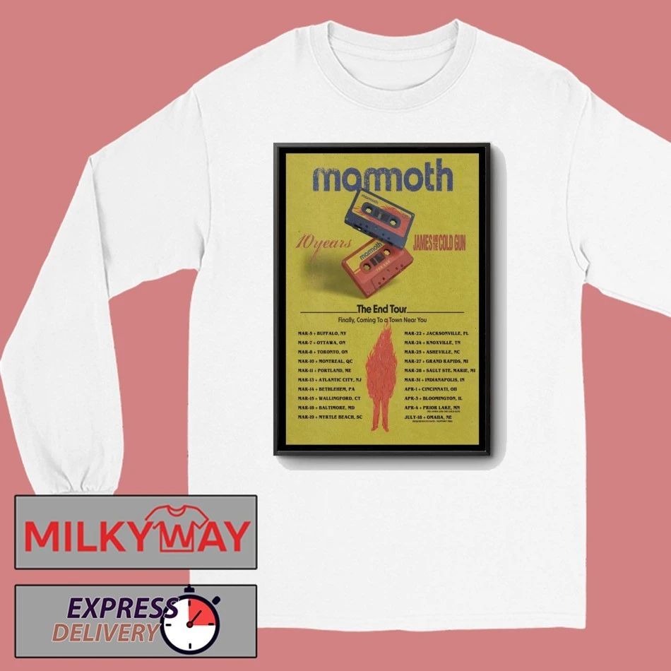 Poster Mamoth 10 Years The End Tour 2026 shirt