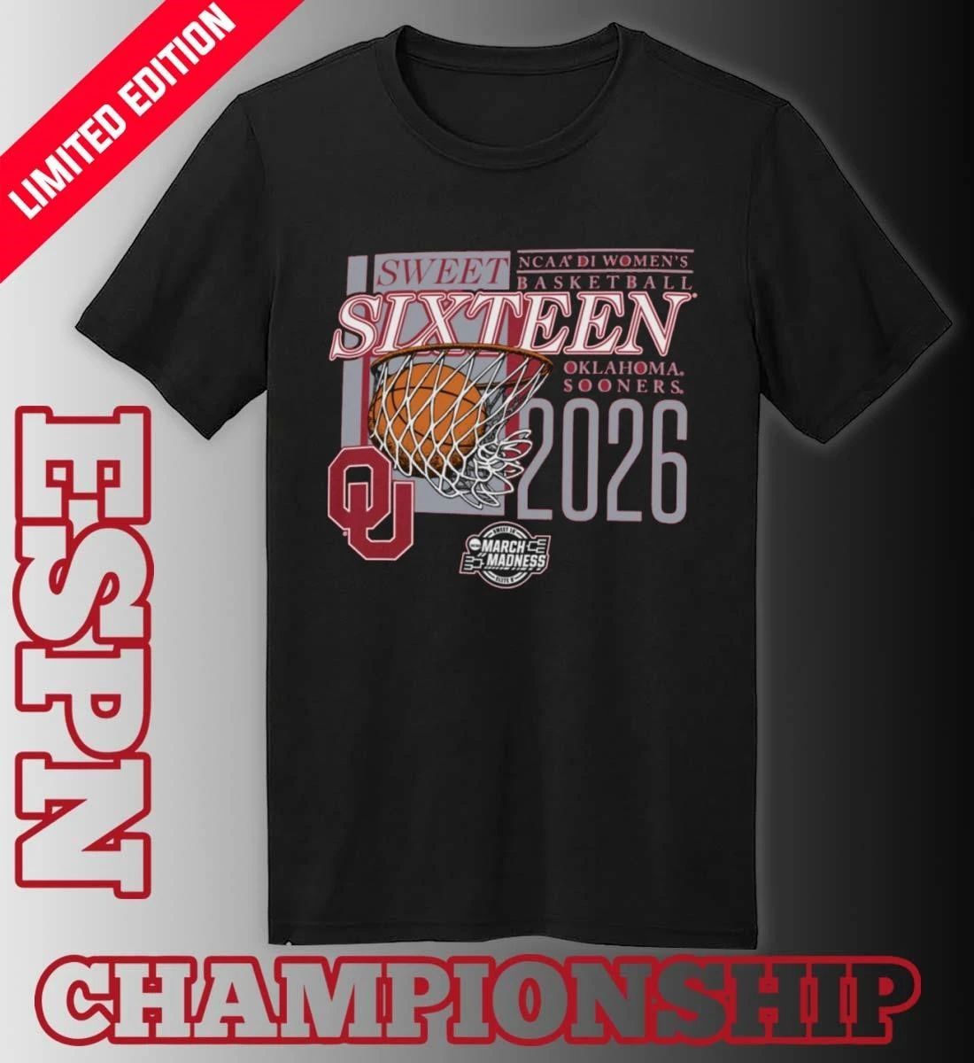 Oklahoma Sooners 2026 NCAA DI Women’s Basketball Sweet Sixteen – Sacramento Regional T-Shirt