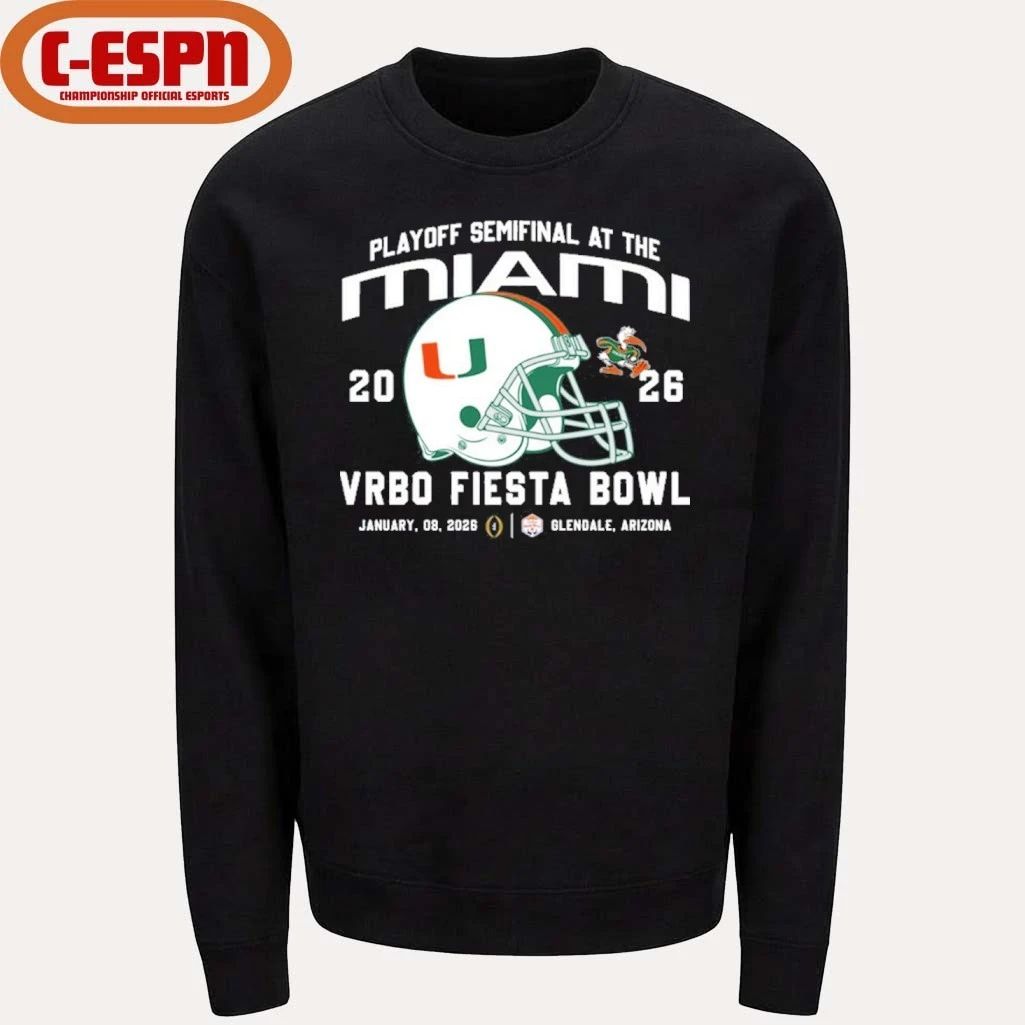 Miami CFP Playoff Fiesta Bowl Helmet Shirt