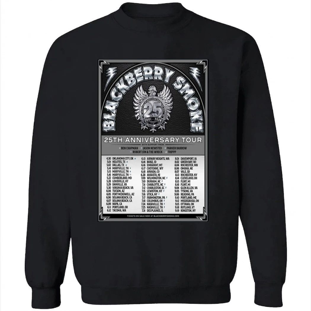 Blackberry Smoke Tour Summer 25th Anniversary 2026 Poster Shirt