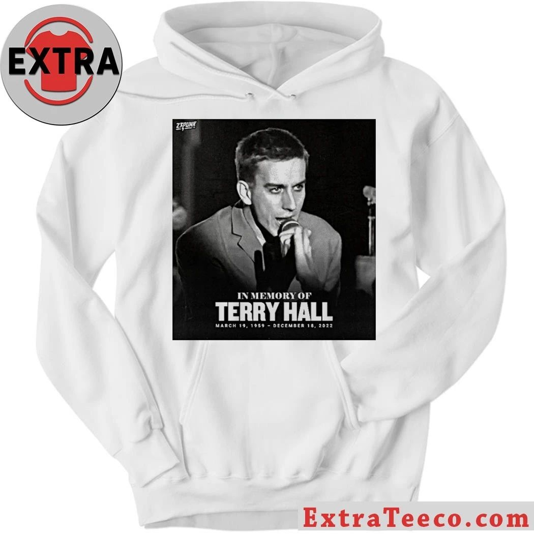 a memorial to Terry Hall, lead singer of the 2-tone ska band The Specials Shirt