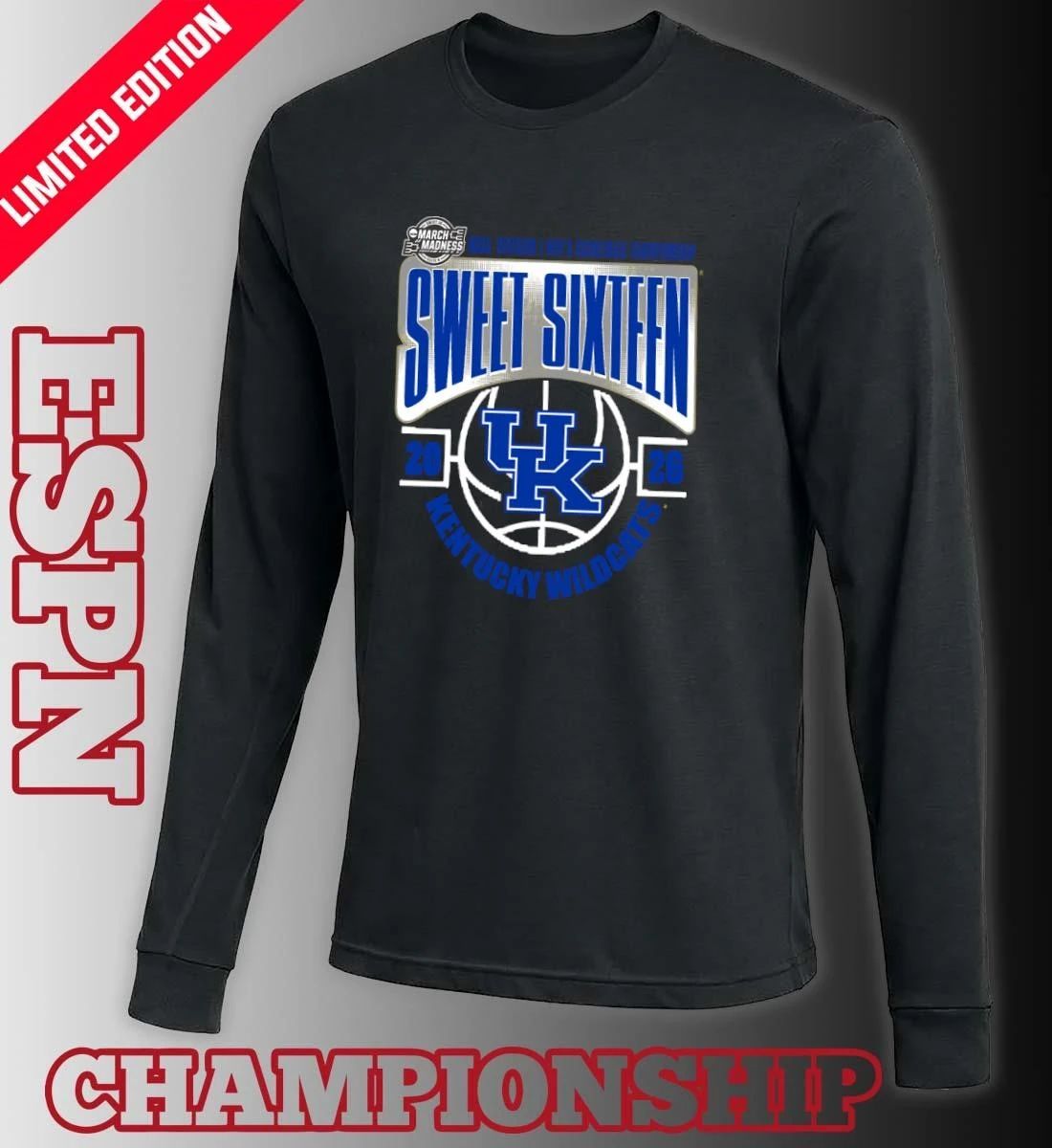 Kentucky Wildcats Sweet 16 NCAA DI Men’s Basketball Tournament March Madness 2026 T-Shirt