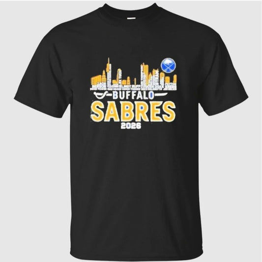 Buffalo Sabres Hockey Skyline City Players Names 2026 T-Shirt