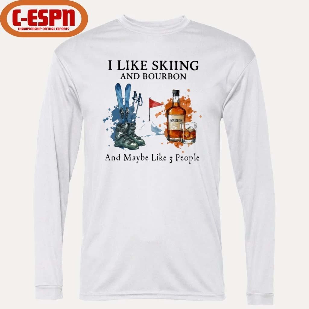 I Like Skiing And Bourbon And Maybe Like 3 People Shirt