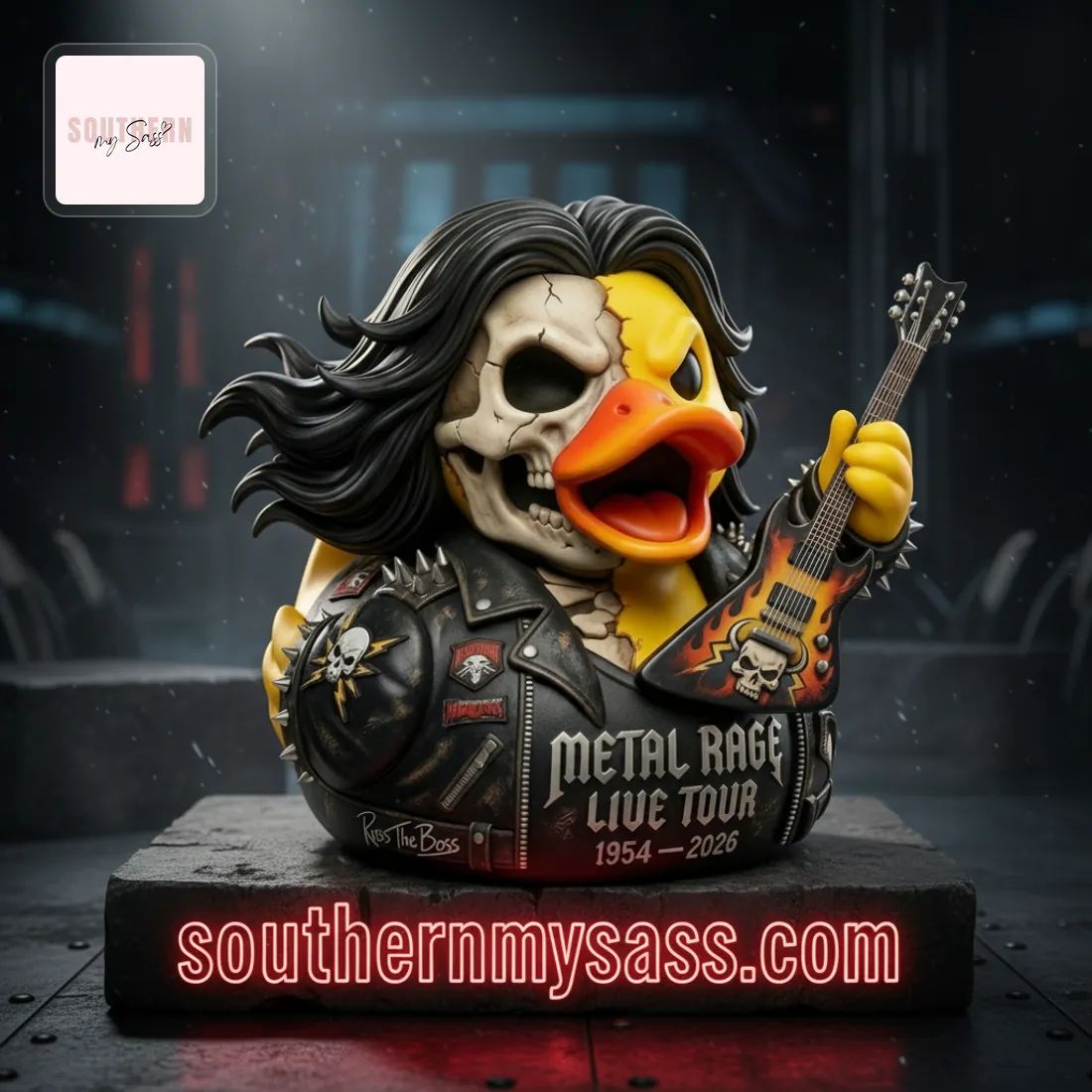 Ross The Boss Metal Rage Live Tour 1954-2026 Skull Rubber Duck