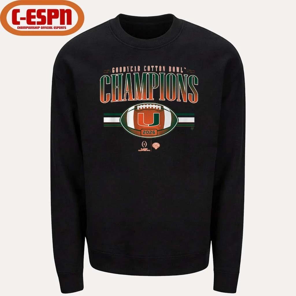 Miami Football CFP Cotton Bowl Champions Shirt