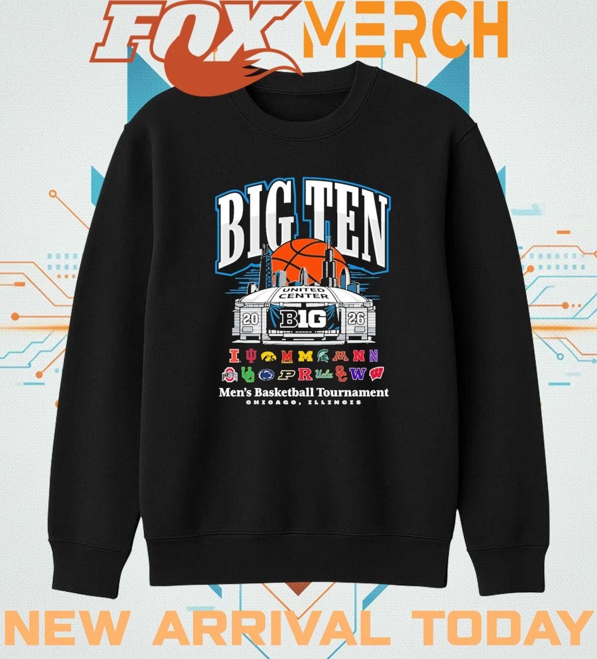 2026 Big Ten United Center Men’s Basketball Tournament Chicago, Illinois t-shirt
