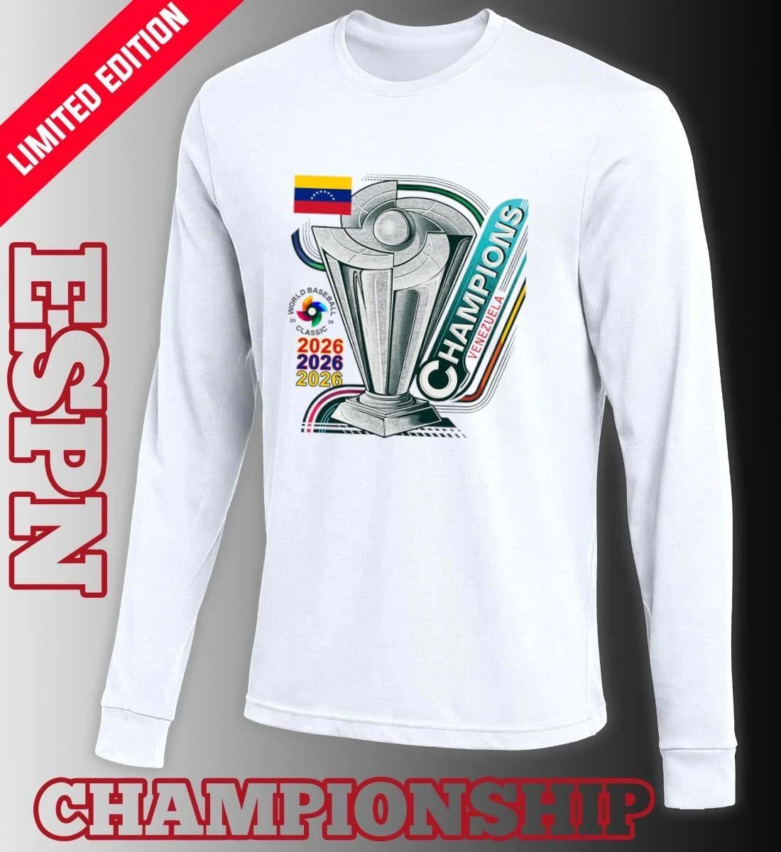Venezuela Team 2026 World Baseball Classic Champions T-Shirt