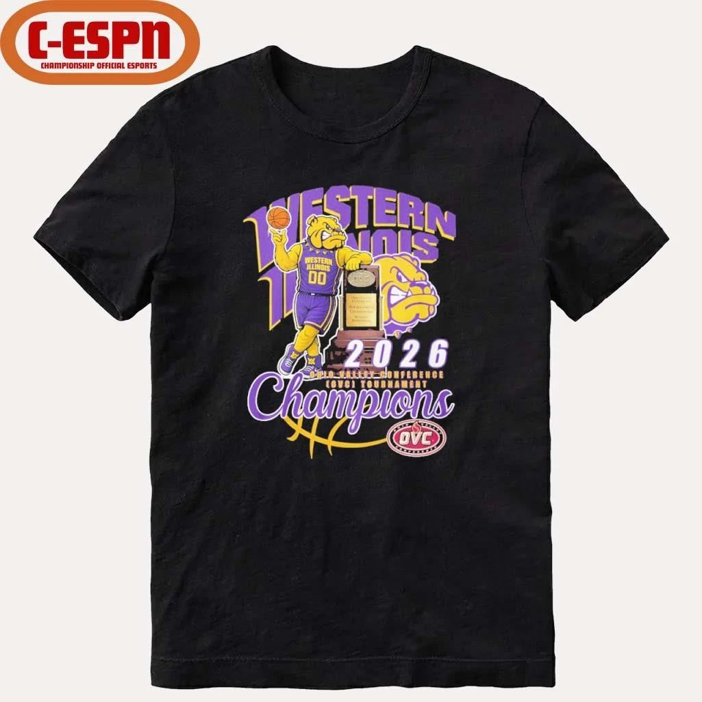 Western Illinois Leathernecks Mascot 2026 OVC Basketball Conference Champions Shirt