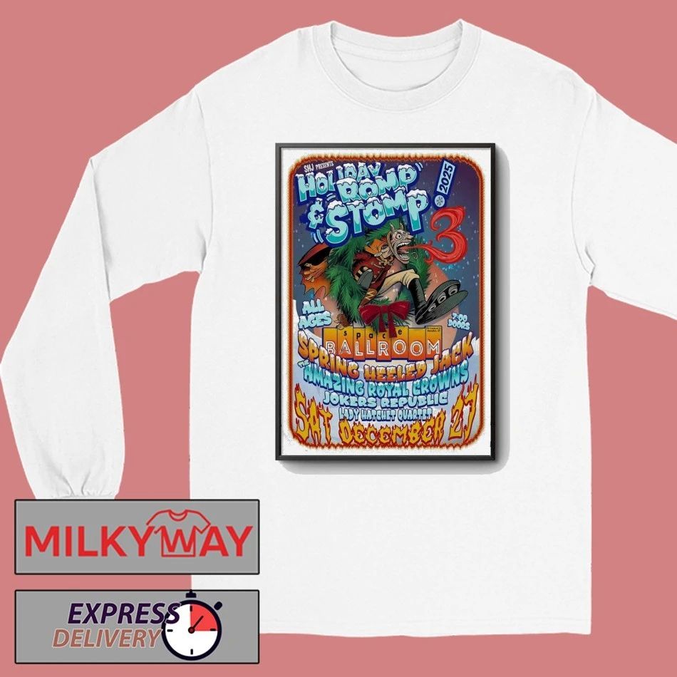 Spring Heeled Jack’s Holiday Romp 12.27.2025 Hamden CT Poster shirt