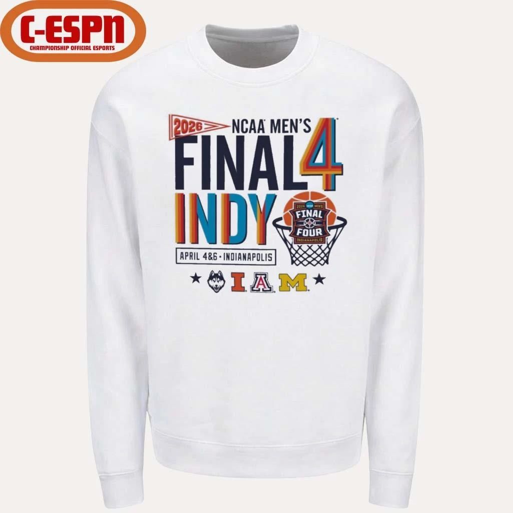 Four Teams 2026 NCAA Men’s Final Four Indy Retro T-Shirt