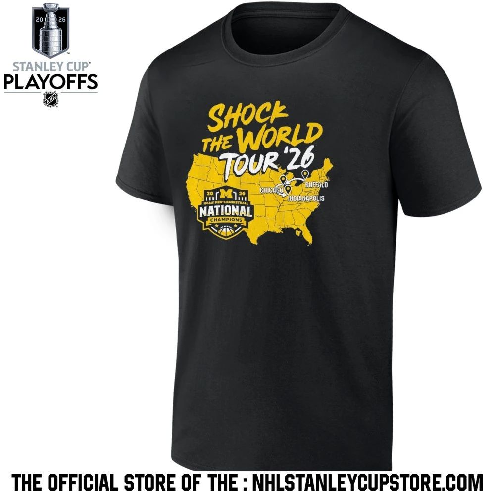 Michigan Wolverines 2026 National Champions Shock the World Tour Shirt