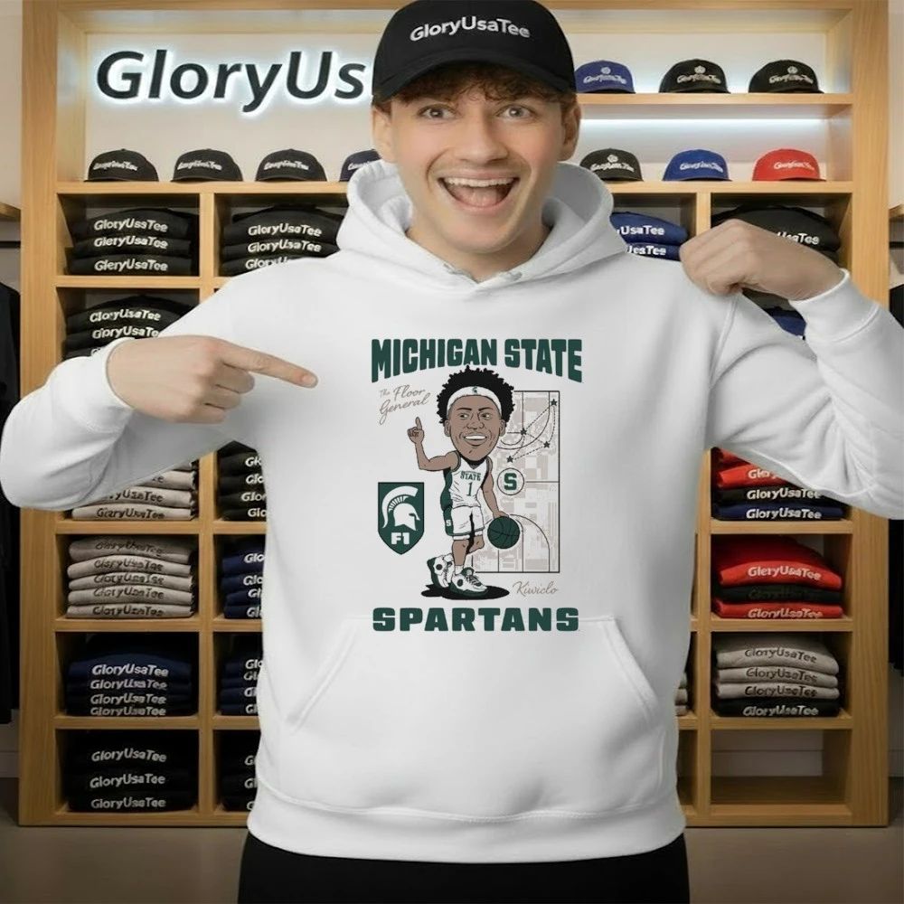 FLOOR GENERAL Michigan State Spartans Graphic Shirt
