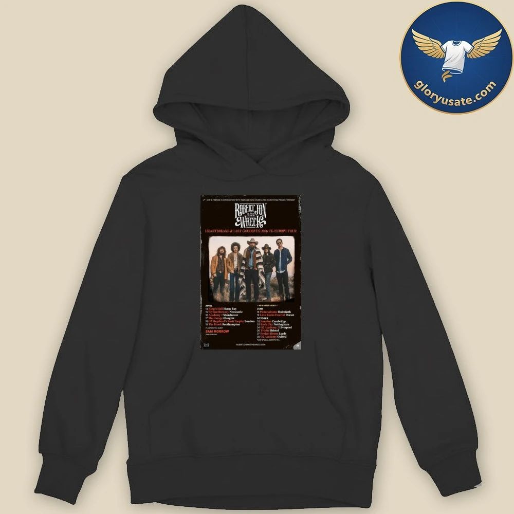 Robert Jon & The Wreck April 2026 UK Tour Poster Shirt