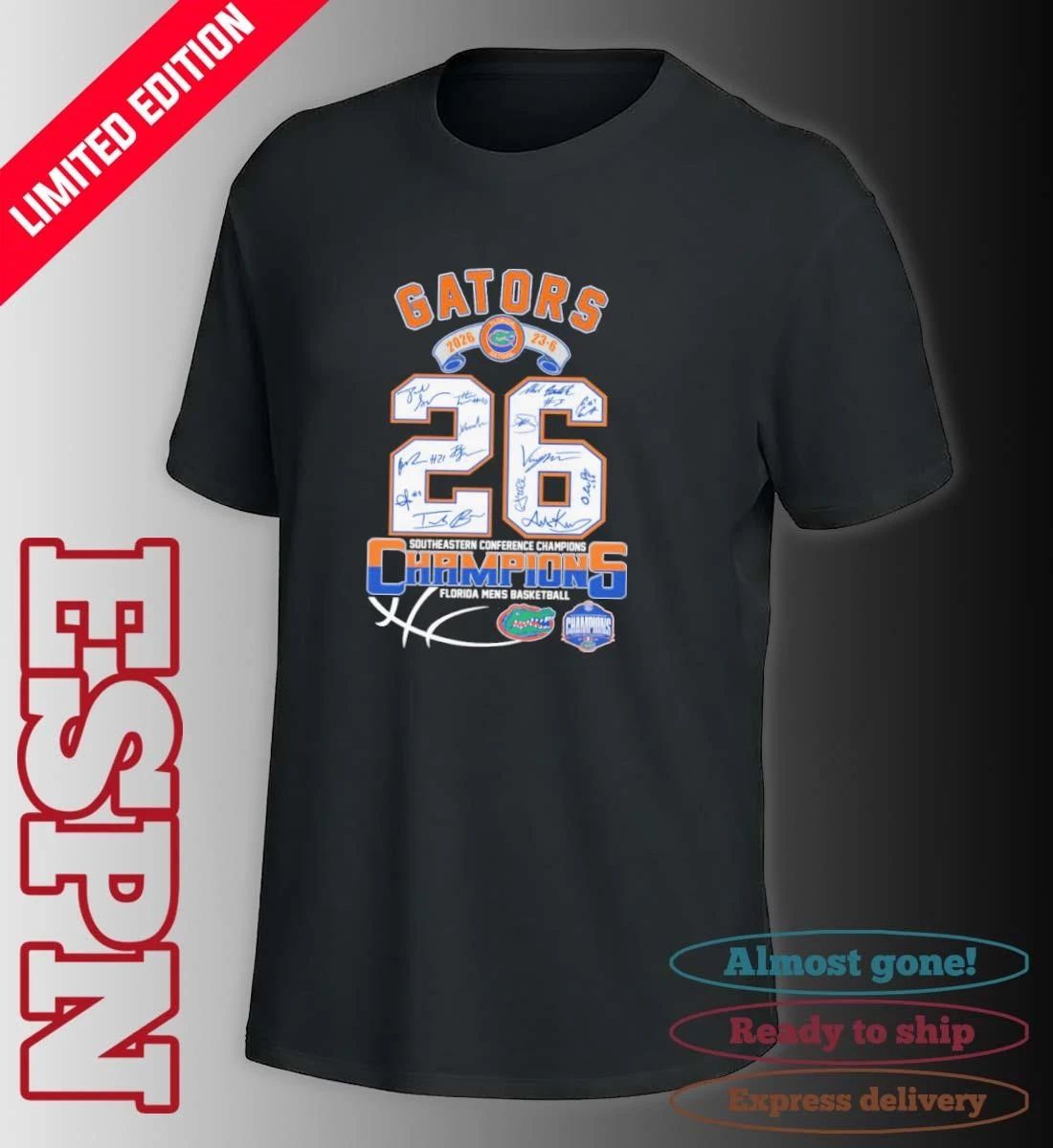 Florida Gators 2026 SEC Men’s Basketball Champions 23-6 Signatures Shirt