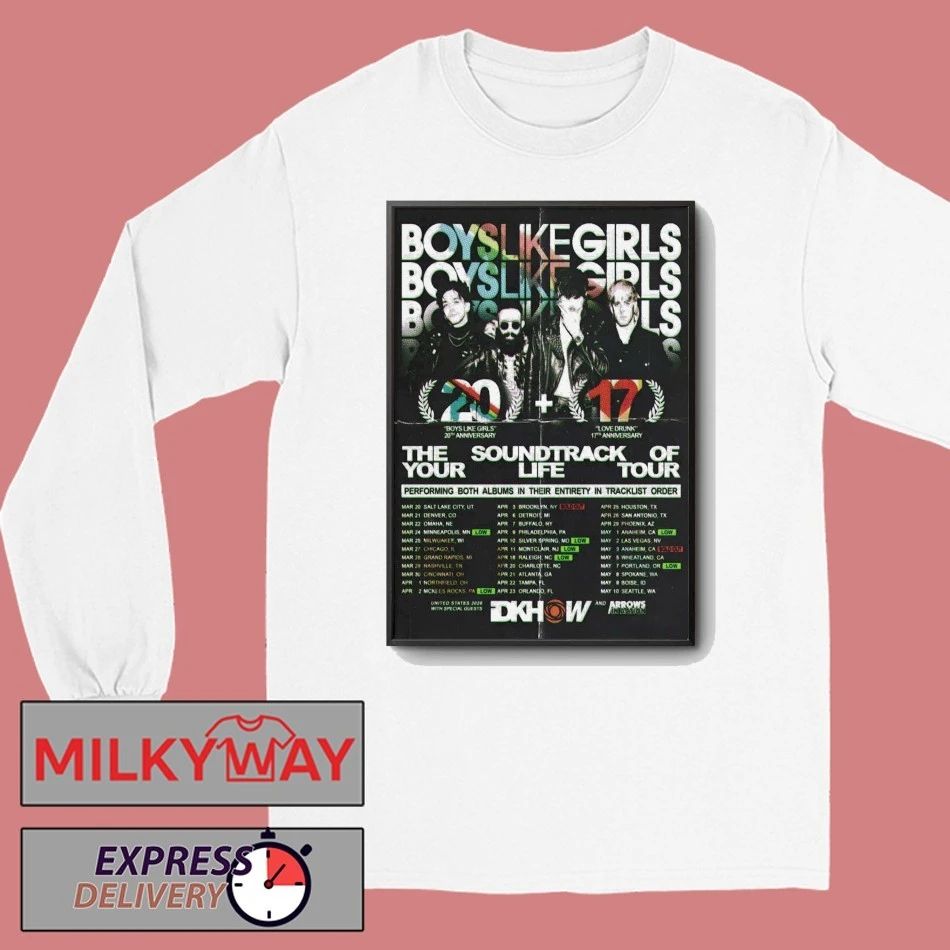 Boyslikegirls The Soundtrack Of Your Life 2026 Tour Poster shirt