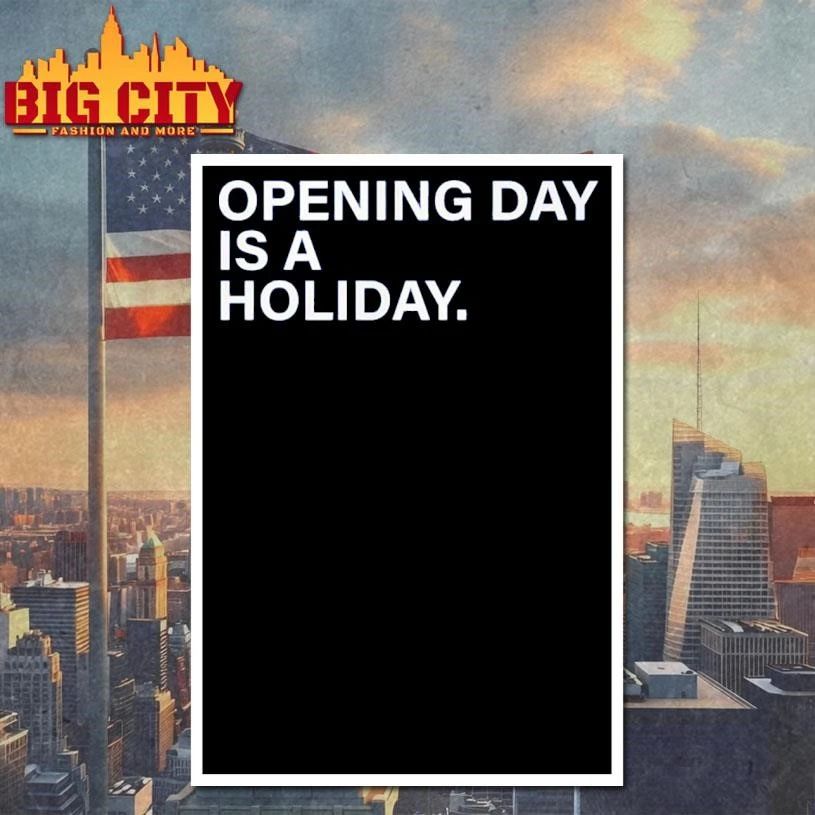 Opening Day Is A Holiday Baseball Graphic Shirt