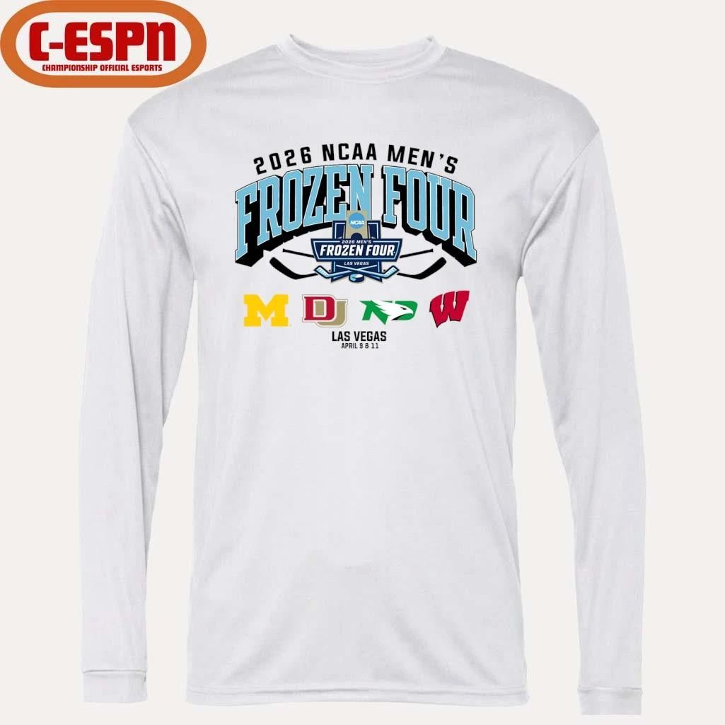 4 Teams 2026 NCAA Men’s Hockey Frozen Four Shirt