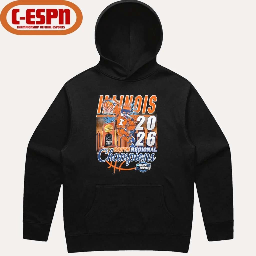 Illinois Men’s Basketball Mascot 2026 South Regional Champions Shirt